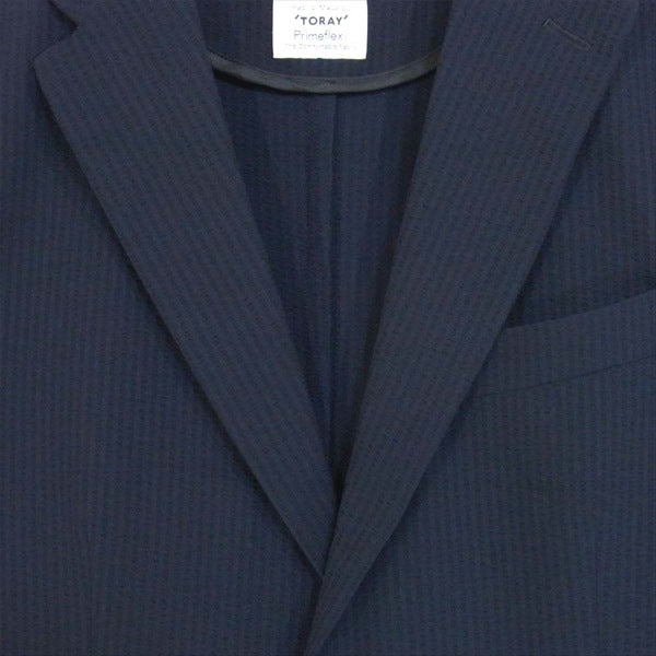 BEAUTY&YOUTH UNITED ARROWS ビューティアンドユースユナイテッドアローズ TORAY シアサッカー ドライ 2B セットアップ ネイビー系 S【中古】