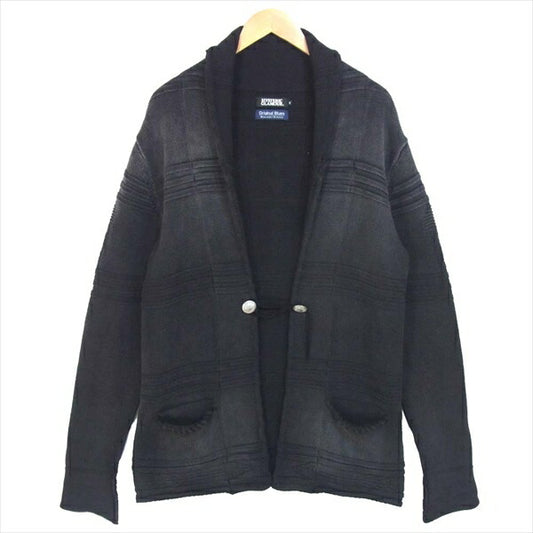 HYSTERIC GLAMOUR ヒステリックグラマー Original Blues オリジナルブルース コンチョ カーディガン ネイビー系 S【中古】