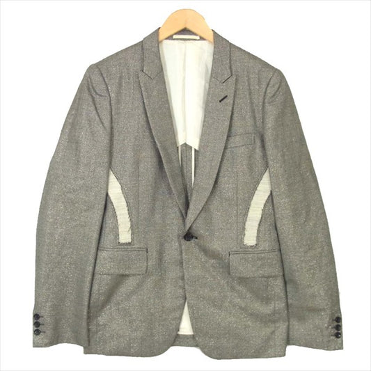 COMME des GARCONS HOMME PLUS コムデギャルソンオムプリュス PS-J021 AD2006 2B ラメ テーラード ジャケット シルバー S【美品】【中古】