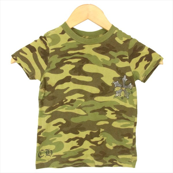 CHROME HEARTS クロムハーツ（原本無） 国内正規品 KIDS キッズ 半袖 子供用 Tシャツ カーキ(オリーブグリーン)系  カーキ(オリーブグリーン)系 KIDS 2【中古】