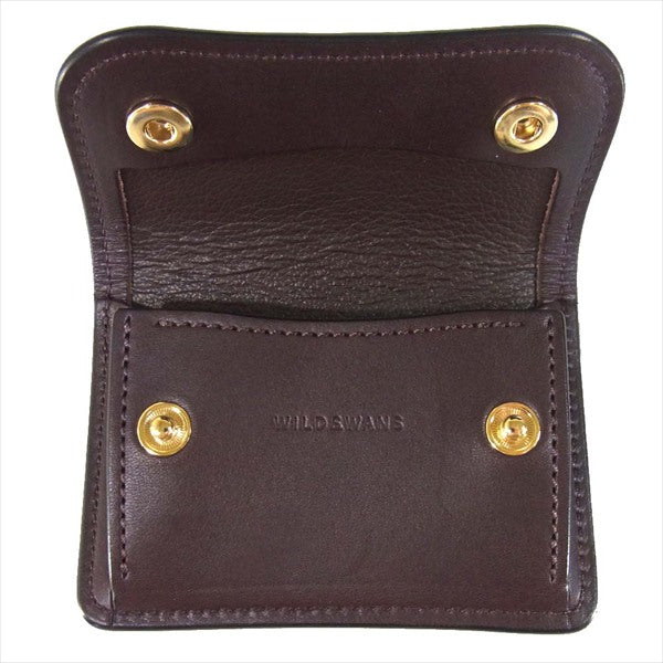 WILDSWANS ワイルドスワンズ TONGUE タング 牛革 小銭入れ ミニウォレット コインケース ダークブラウン系  ダークブラウン系【美品】【中古】