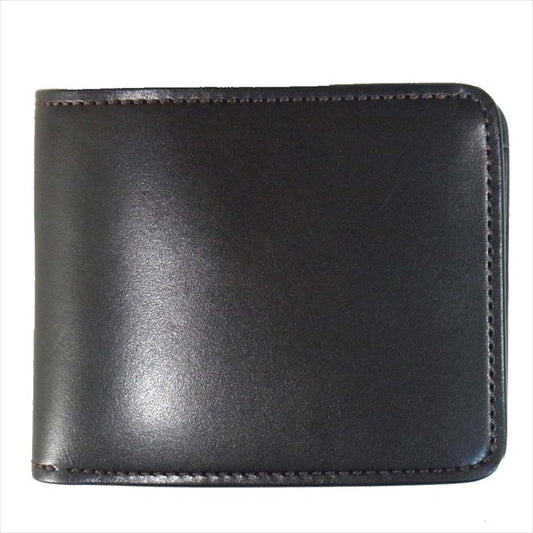 WILDSWANS ワイルドスワンズ GROUNDER グラウンダー 牛革  ウォレット 二つ折り財布 ブラック系【極上美品】【中古】