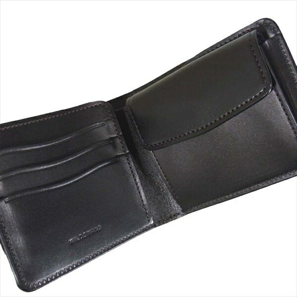 WILDSWANS ワイルドスワンズ GROUNDER グラウンダー 牛革  ウォレット 二つ折り財布 ブラック系【極上美品】【中古】