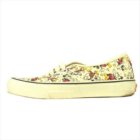 VANS バンズ Desney ディズニー ミッキー オーセンティック スニーカー ベージュ系 ベージュ系 US7【中古】