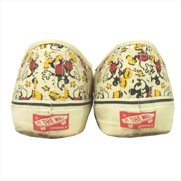 VANS バンズ Desney ディズニー ミッキー オーセンティック スニーカー ベージュ系 ベージュ系 US7【中古】