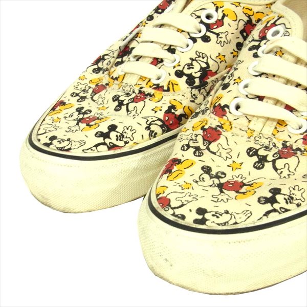 VANS バンズ Desney ディズニー ミッキー オーセンティック スニーカー ベージュ系 ベージュ系 US7【中古】