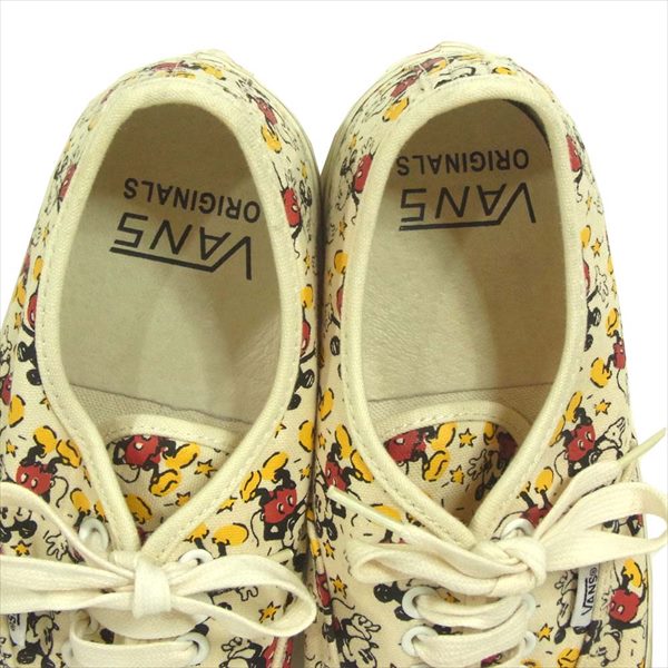 VANS バンズ Desney ディズニー ミッキー オーセンティック スニーカー ベージュ系 ベージュ系 US7【中古】
