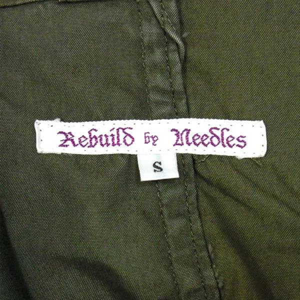 Needles ニードルス Rebuild by リビルドバイ 解体再構築 ミリタリー テーラード ミリタリージャケット カーキ(オリーブグリーン)系 カーキ(オリーブグリーン)系 S【中古】