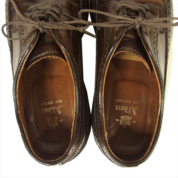 ALDEN オールデン D5512C シガーコードバン ウィングチップシューズ ブラウン系 USA 6D【中古】
