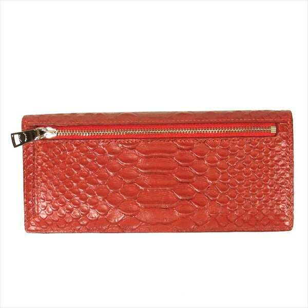 COACH コーチ クロコ 長財布 ベトナム製 レディース 財布 レッド系  レッド系【中古】