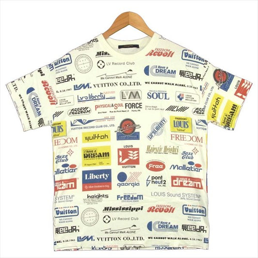 LOUIS VUITTON ルイ・ヴィトン 19AW VCCM09 Allover Logos Printed Tee オールオーバー ロゴ 半袖 Tシャツ ホワイト系 XS【中古】
