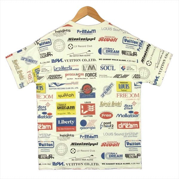 LOUIS VUITTON ルイ・ヴィトン 19AW VCCM09 Allover Logos Printed Tee オールオーバー ロゴ 半袖 Tシャツ ホワイト系 XS【中古】