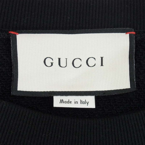 GUCCI グッチ 国内正規品 18AW 527743-X9X94 ヴィンテージロゴ ジャガー イタリア製 スウェット 黒系 XS【中古】