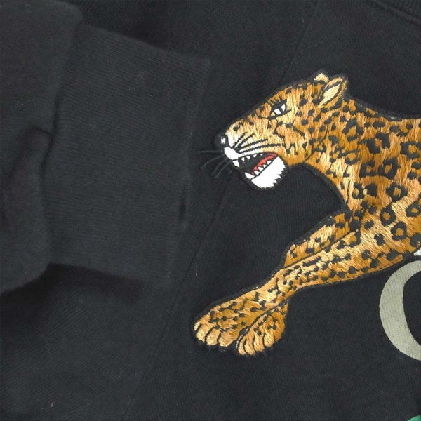 GUCCI グッチ 国内正規品 18AW 527743-X9X94 ヴィンテージロゴ ジャガー イタリア製 スウェット 黒系 XS【中古】