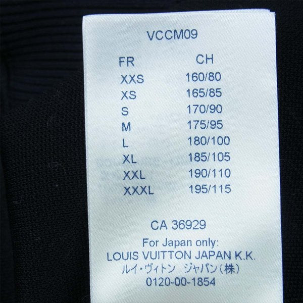 LOUIS VUITTON ルイ・ヴィトン 19SS RM191 JYY HGY74W エンブロイダリー ジップアップ トラック パーカー ブラック系 M【美品】【中古】