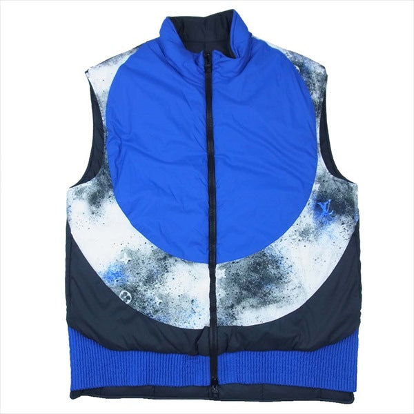 LOUIS VUITTON ルイ・ヴィトン 19AW HIG30WDTB リバーシブル モノグラム パデッド ベスト ジレ ブルー系 48【美品】【中古】