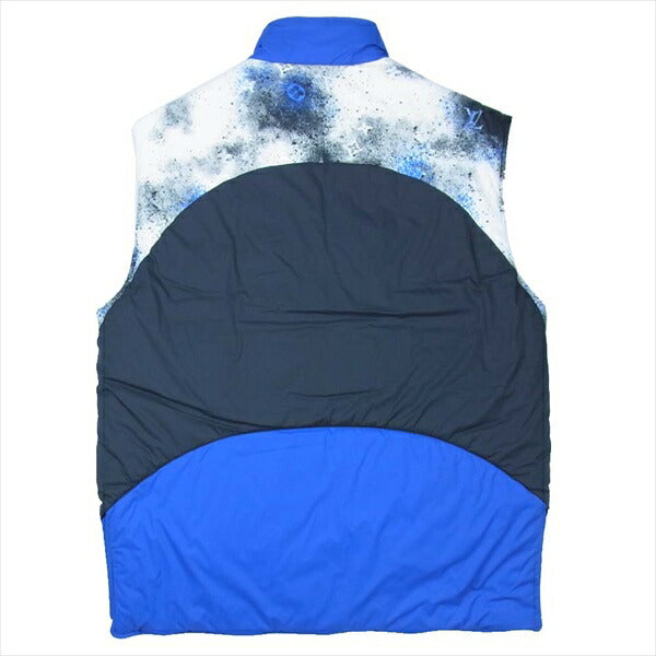 LOUIS VUITTON ルイ・ヴィトン 19AW HIG30WDTB リバーシブル モノグラム パデッド ベスト ジレ ブルー系 48【美品】【中古】