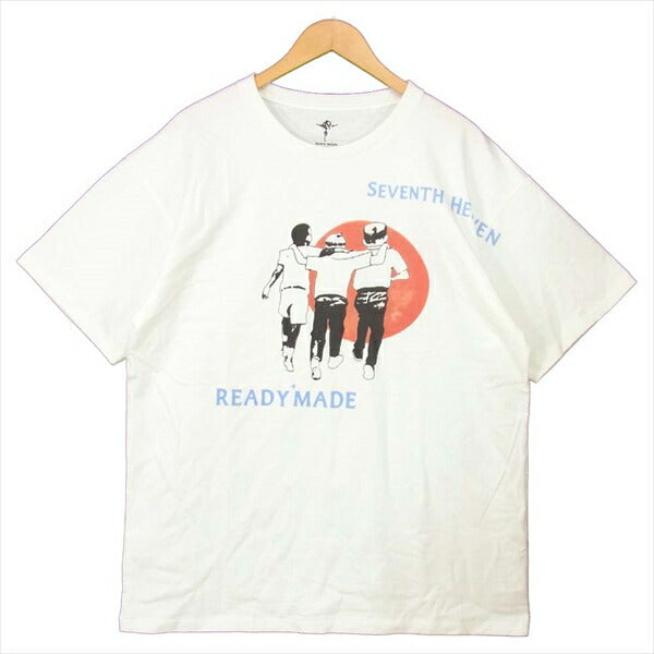 レディメイド READY MADE × セブンス ヘブン SEVENTH HEAVEN PACK TEE プリント Tシャツ 白系 白系 XL【美品】【中古】
