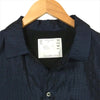Sacai サカイ 18-01624M Silk Grid Shirt シルクガーゼ レイヤード 日本製 半袖シャツ ネイビー系 3【美品】【中古】