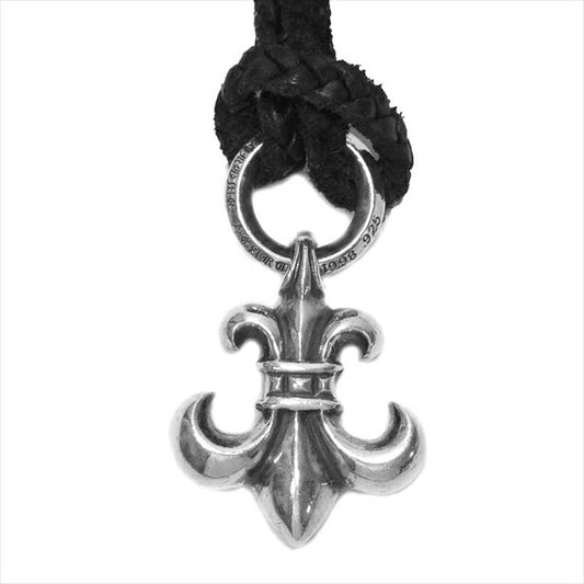 CHROME HEARTS クロムハーツ（原本無） BSフレア ペンダント W レザー ブレード ネックレス シルバー【美品】【中古】