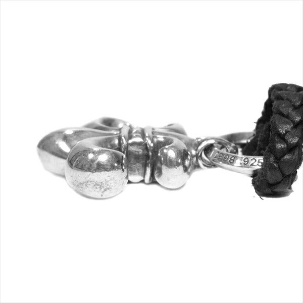 CHROME HEARTS クロムハーツ（原本無） BSフレア ペンダント W レザー ブレード ネックレス シルバー【美品】【中古】