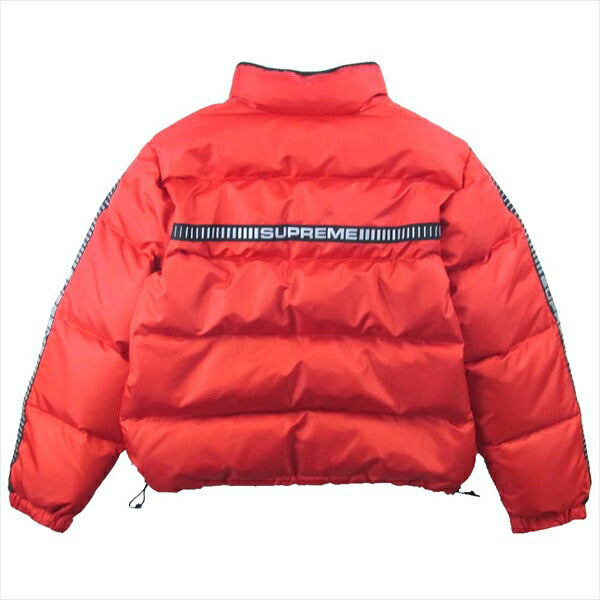 Supreme シュプリーム 17AW Reflective Sleeve Logo Puffy リフレクティブ スリーブ ロゴ パフィ ジャケット レッド系 M【中古】