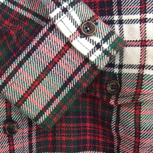 GUCCI グッチ 国内正規 18AW 522597 Z529L バックエンブロイダリー チェック 長袖シャツ レッド系 46【中古】