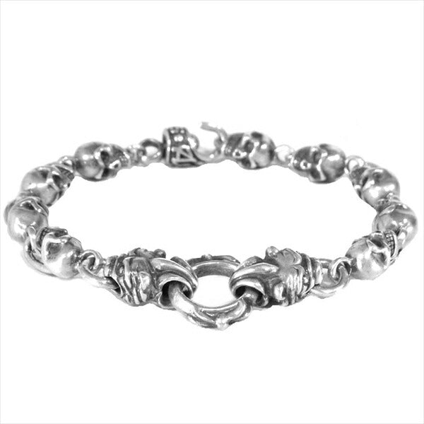 A&G エーアンドジー ブルドッグ 9スカルリンクブレスレット 925 9スカル スカル ブレスレット シルバー【中古】