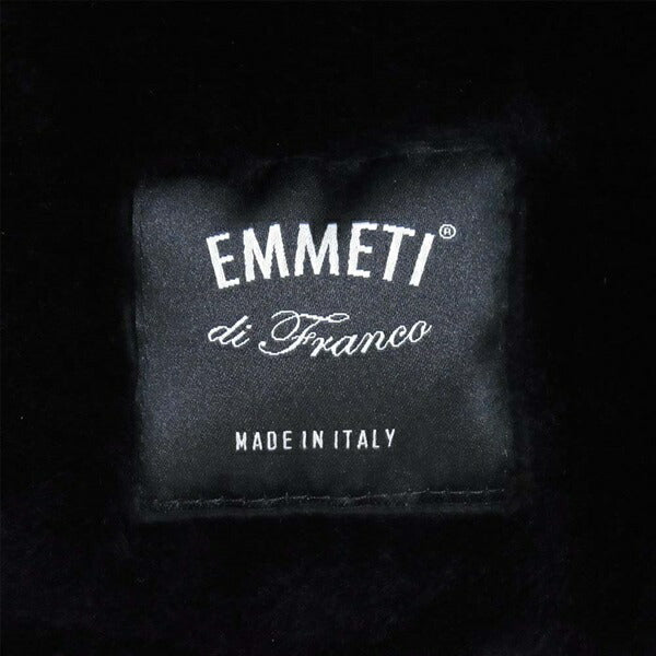 エンメティ GIAPPONE-075 ニット切替 ファー ダウン ジャケット ダウンジャケット 黒系 52【美品】【中古】