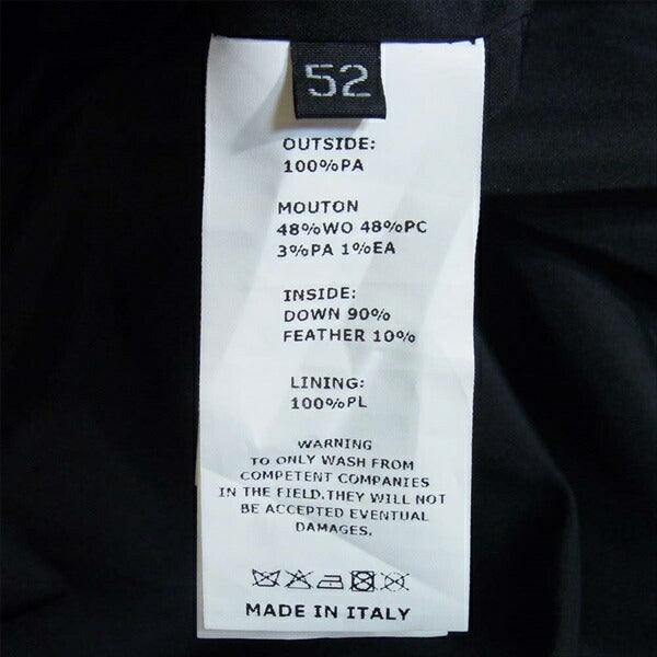 エンメティ GIAPPONE-075 ニット切替 ファー ダウン ジャケット ダウンジャケット 黒系 52【美品】【中古】