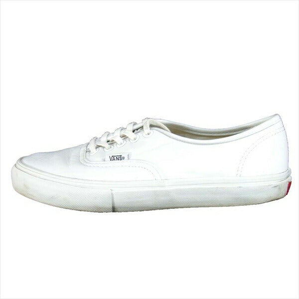 VANS バンズ AUTHENTIC オーセンティック レザースニーカー レザー UK6 EU39 スニーカー ホワイト系 ホワイト系 US7【中古】