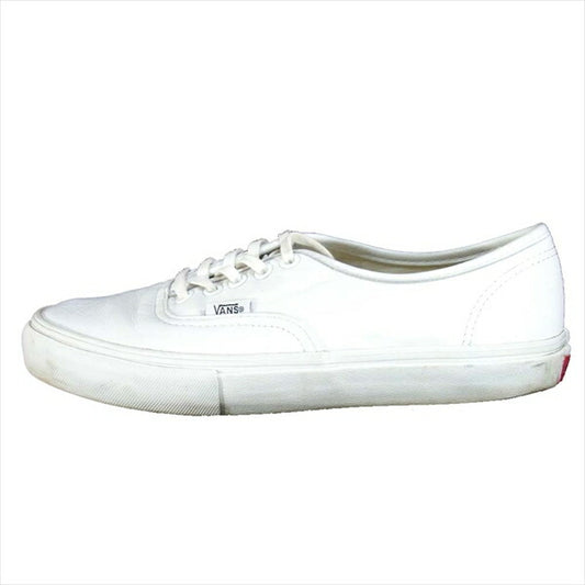 VANS バンズ AUTHENTIC オーセンティック レザースニーカー レザー UK6 EU39 スニーカー ホワイト系 ホワイト系 US7【中古】