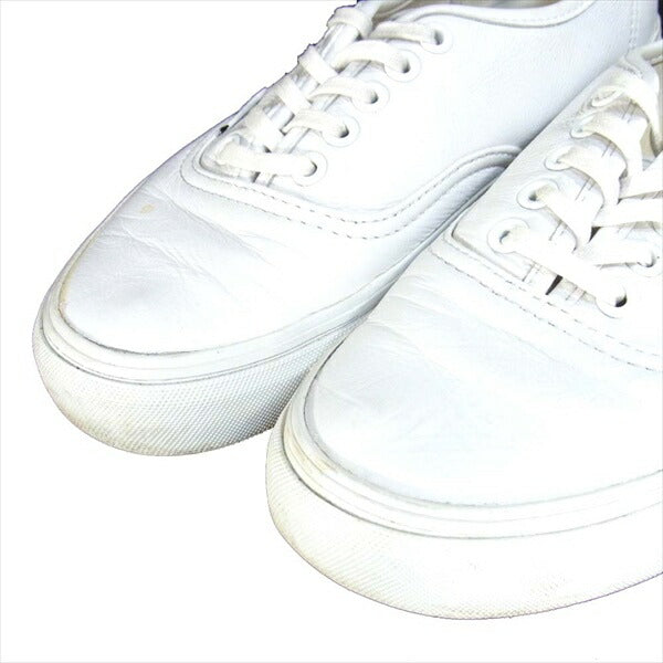 VANS バンズ AUTHENTIC オーセンティック レザースニーカー レザー UK6 EU39 スニーカー ホワイト系 ホワイト系 US7【中古】