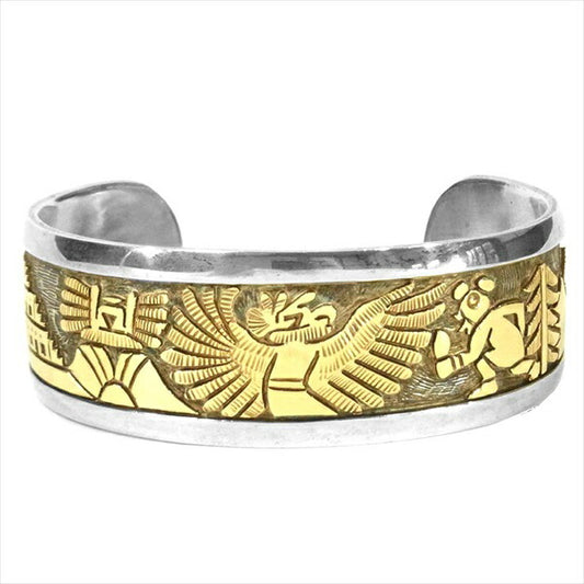 ワトソン ホナニー オーバレイ 14K スターリングシルバー イーグルダンサーカチーナ シルバー【中古】