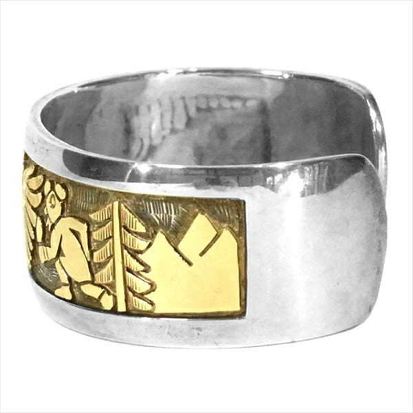 ワトソン ホナニー オーバレイ 14K スターリングシルバー イーグルダンサーカチーナ シルバー【中古】