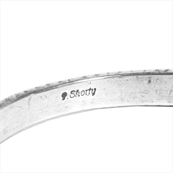 PERRY SHORTY ペリーショーティー ナバホ Coin Silver コインシルバー スタンプワーク チゼル バングル シルバー【中古】