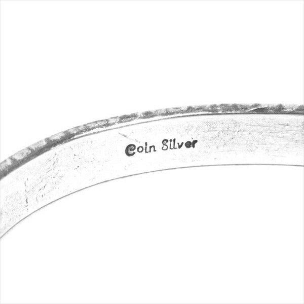 PERRY SHORTY ペリーショーティー ナバホ Coin Silver コインシルバー スタンプワーク チゼル バングル シルバー【中古】