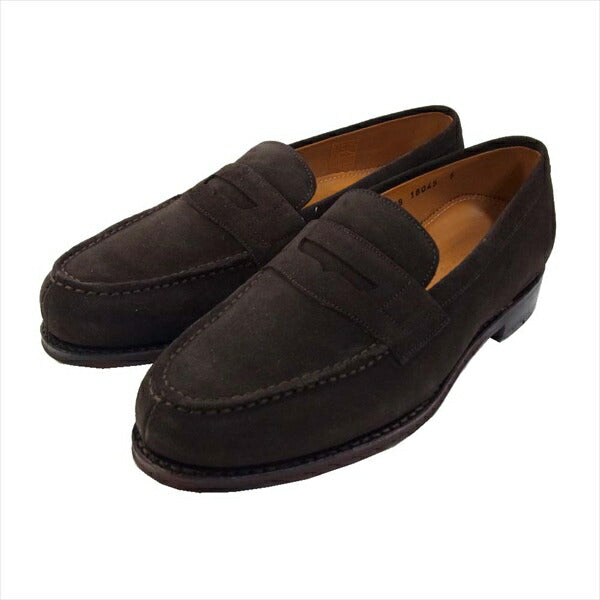 JALAN SRIWIJAYA ジャランスリウァヤ 98589 コインローファー ビジネスシューズ D.BROWN SUEDE 5【新古品】【未使用】【中古】