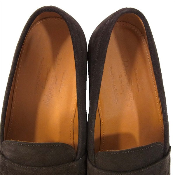 JALAN SRIWIJAYA ジャランスリウァヤ 98589 コインローファー ビジネスシューズ D.BROWN SUEDE 5【新古品】【未使用】【中古】