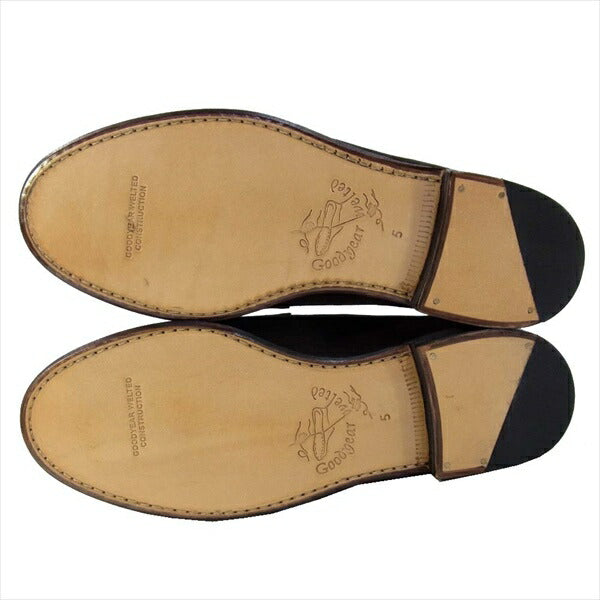 JALAN SRIWIJAYA ジャランスリウァヤ 98589 コインローファー ビジネスシューズ D.BROWN SUEDE 5【新古品】【未使用】【中古】