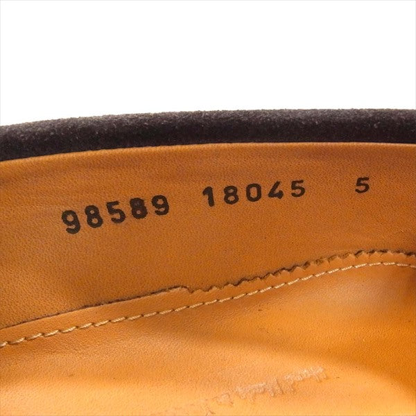 JALAN SRIWIJAYA ジャランスリウァヤ 98589 コインローファー ビジネスシューズ D.BROWN SUEDE 5【新古品】【未使用】【中古】