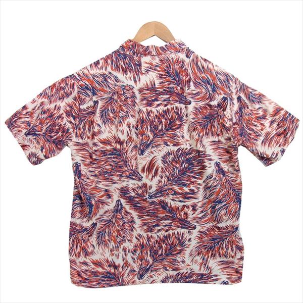 TENDERLOIN テンダーロイン T-RAYON SHT WOLF ウルフ柄 レーヨン 半袖 半袖シャツ ホワイト系 ホワイト系 S【美品】【中古】