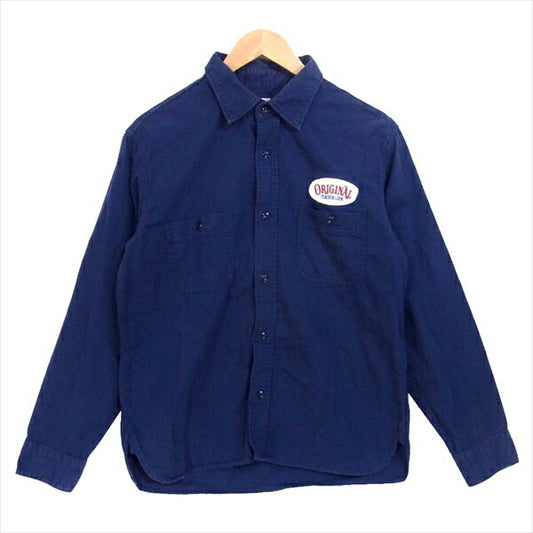 TENDERLOIN テンダーロイン T-G.S SHT H LONG ヘリンボーン ワーク 長袖シャツ ワークシャツ ネイビー系 ネイビー系 Ｓ【中古】