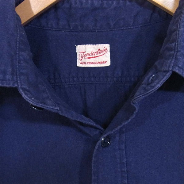 TENDERLOIN テンダーロイン T-G.S SHT H LONG ヘリンボーン ワーク 長袖シャツ ワークシャツ ネイビー系 ネイビー系 Ｓ【中古】
