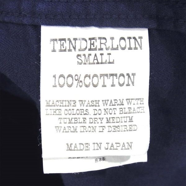 TENDERLOIN テンダーロイン T-G.S SHT H LONG ヘリンボーン ワーク 長袖シャツ ワークシャツ ネイビー系 ネイビー系 Ｓ【中古】