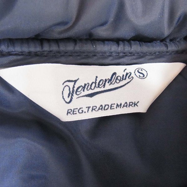 TENDERLOIN テンダーロイン T-NRA VEST  ロゴワッペン プリマロフト 中綿 ベスト ジレ ネイビー系 S【中古】