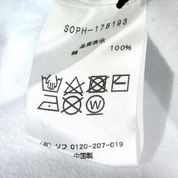 SOPH ソフ GUESS ゲス 17SS ロゴ プリント クルーネック ロングスリーブ 長袖Tシャツ カモ柄 Tシャツ 白系 白系 M【中古】