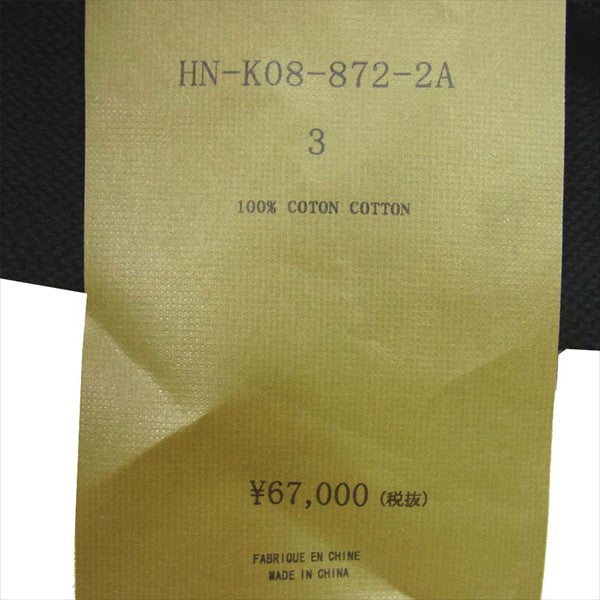 Yohji Yamamoto ヨウジヤマモト HN-K08-872-2A プールオム 20SS 丸首A ニット ブラック系 3【極上美品】【中古】