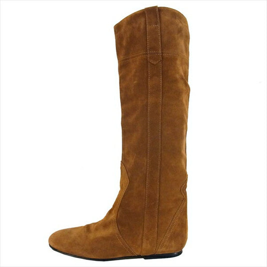 FABIO RUSCONI ファビオルスコーニ スウェード ロングブーツ イタリア製 レディース ブーツ ブラウン系 ブラウン系 37【中古】