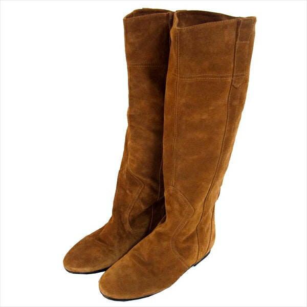 FABIO RUSCONI ファビオルスコーニ スウェード ロングブーツ イタリア製 レディース ブーツ ブラウン系 ブラウン系 37【中古】